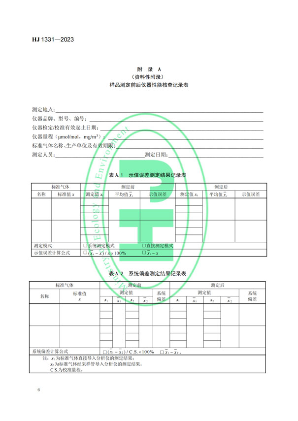 HJ 1331-2023《固定污染源廢氣總烴、甲烷和非甲烷總烴的測定便攜式催化氧化-氫火焰離子化檢測器法》-8